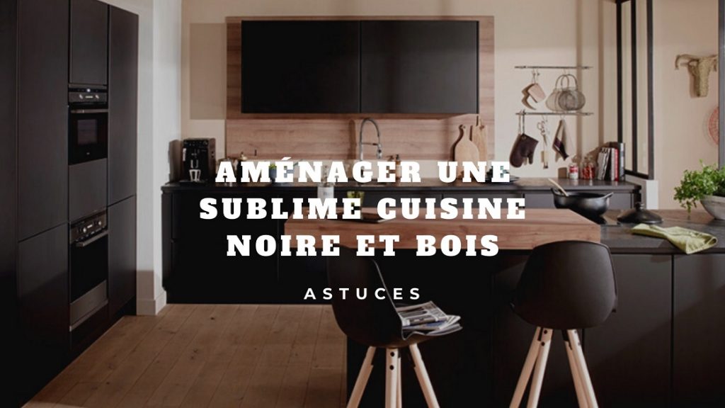 cuisine noir en bois